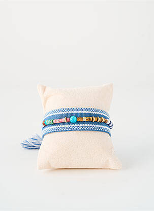 Bracelet ornement perles bleu ZAG femme