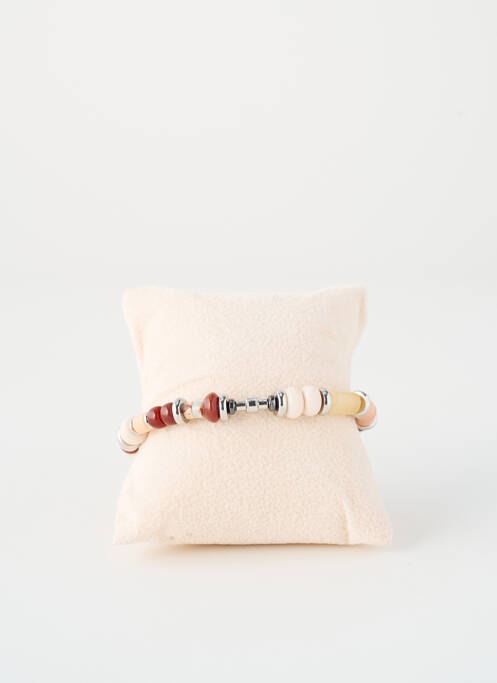 Bracelet fermeture fermoir mousqueton beige ZAG femme