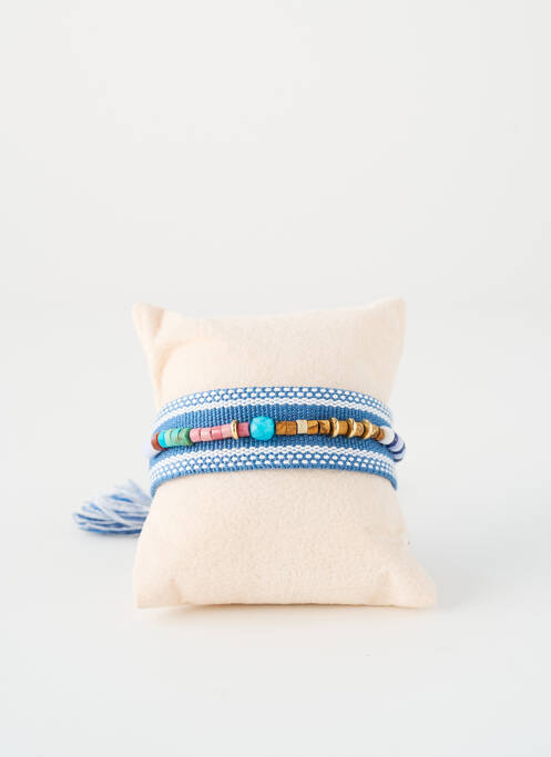 Bracelet ornement perles bleu ZAG femme