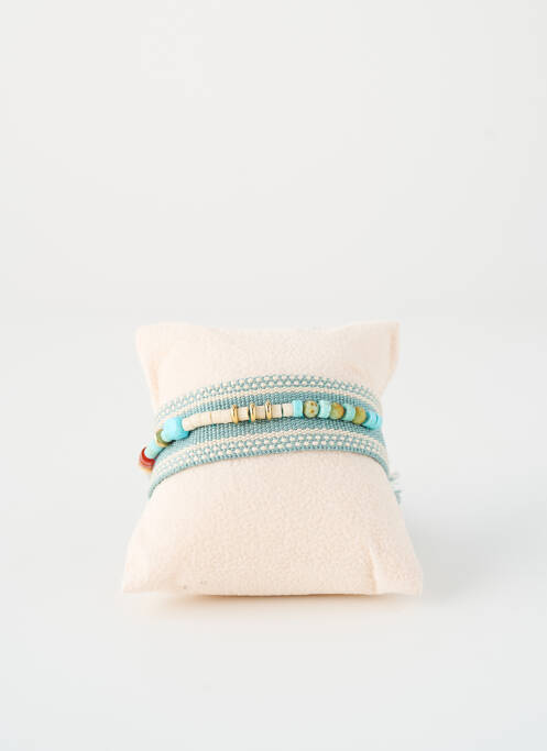 Bracelet ornement perles bleu clair ZAG femme