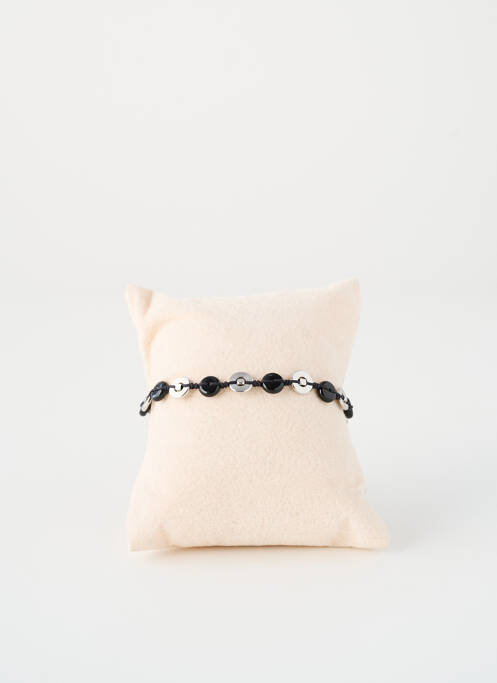 Bracelet ornement perles noir ZAG femme