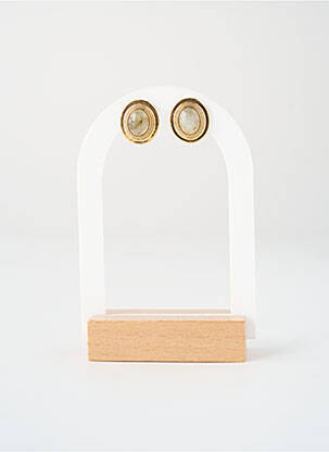 Boucles d’oreilles ornement pierre or ZAG femme