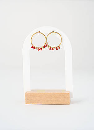 Boucles d’oreilles rouge ZAG femme