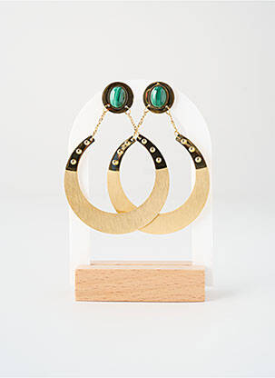Boucles d’oreilles vert ZAG femme