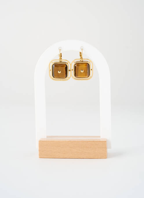 Boucles d’oreilles marron ZAG femme