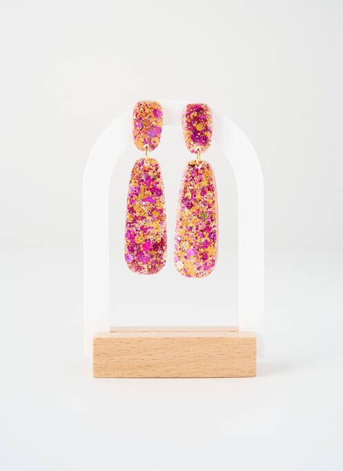 Boucles d’oreilles rose ODETTE femme