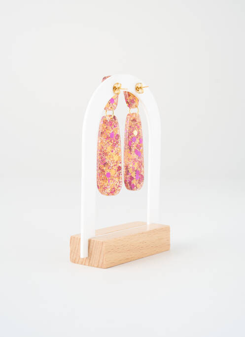 Boucles d’oreilles rose ODETTE femme