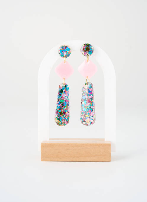 Boucles d’oreilles rose ODETTE femme