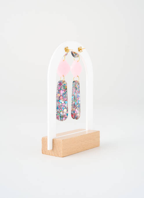 Boucles d’oreilles rose ODETTE femme