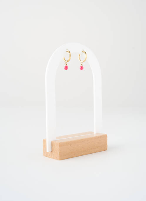 Boucles d’oreilles rose ZAG femme