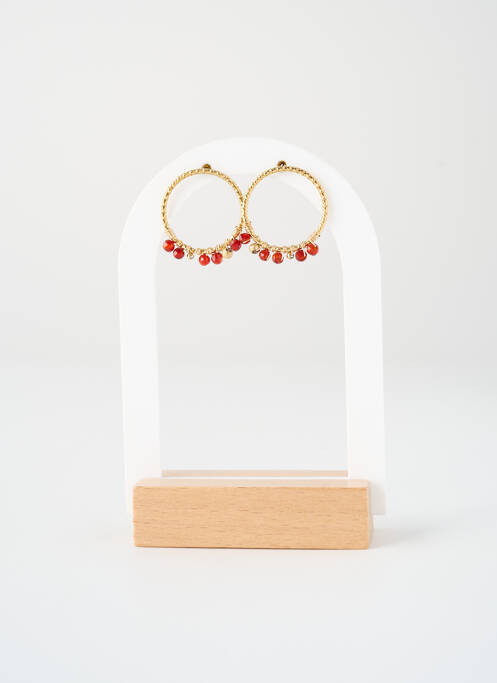 Boucles d’oreilles rouge ZAG femme