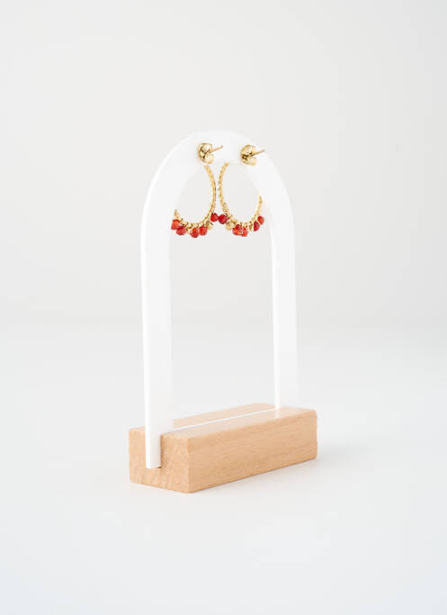 Boucles d’oreilles rouge ZAG femme