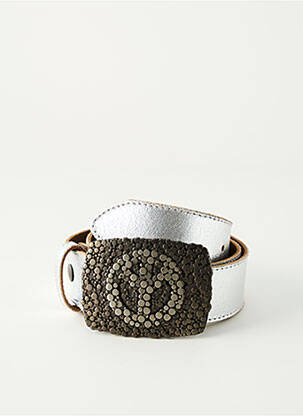 Ceinture effet matière satinée argent W.IT.E femme