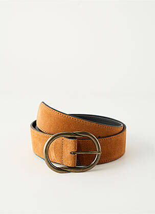 Ceinture coutures renforcées marron PIECES femme