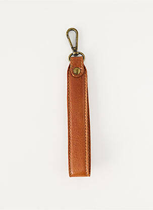 Porte-clé marron PIECES femme