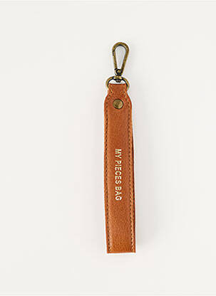 Porte-clé marron PIECES femme