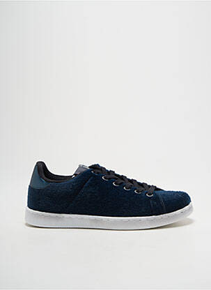 Baskets tissage satiné talon plat jusqu'à 3cm bleu VICTORIA femme