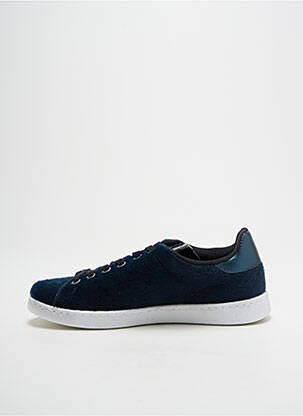 Baskets tissage satiné talon plat jusqu'à 3cm bleu VICTORIA femme