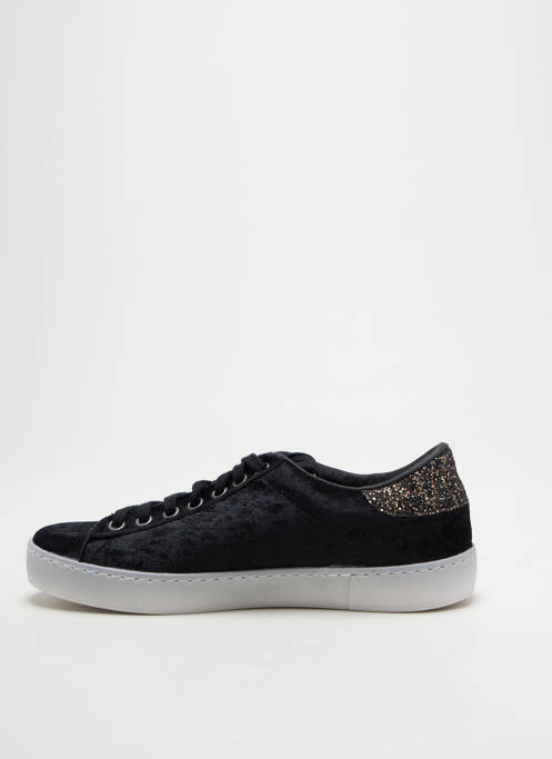 Baskets tissage tissage pailleté talon plat jusqu'à 3cm noir VICTORIA femme