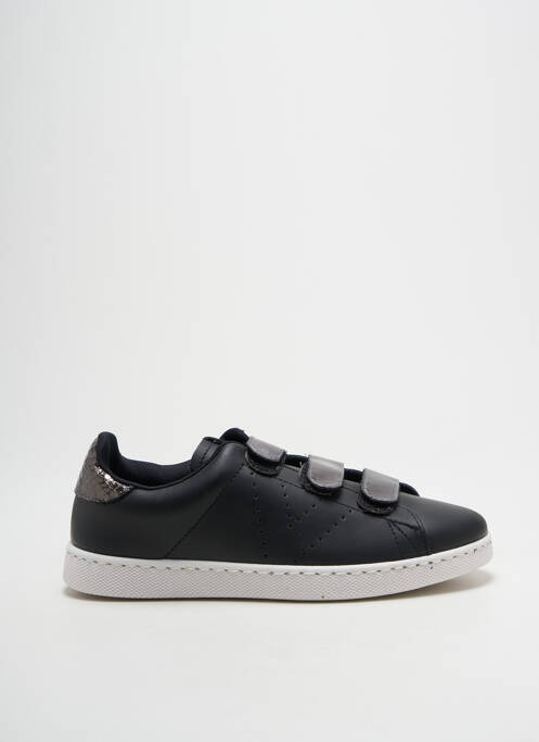 Baskets bout rond talon plat jusqu'à 3cm noir VICTORIA femme