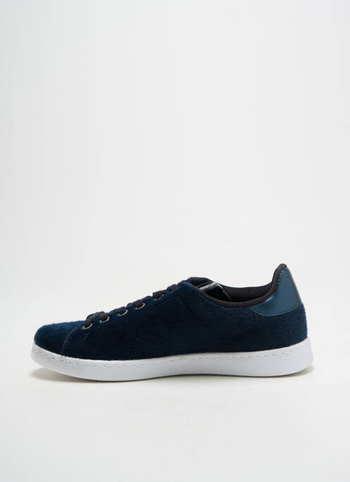 Baskets tissage satiné talon plat jusqu'à 3cm bleu VICTORIA femme