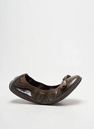 Ballerines impression bout rond marron LPB fille