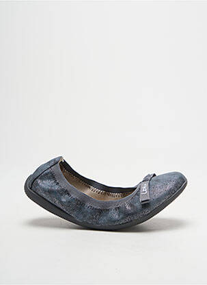 Ballerines tissage satiné bout rond gris LPB fille