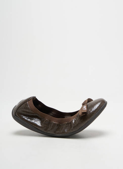 Ballerines impression bout rond marron LPB fille