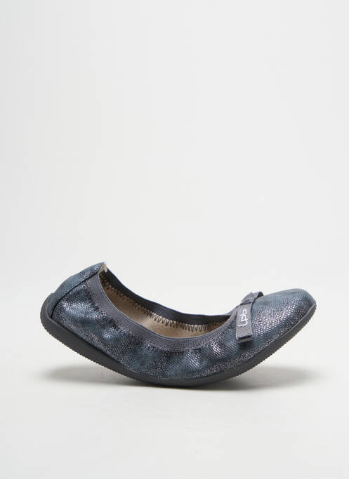 Ballerines tissage satiné bout rond gris LPB fille