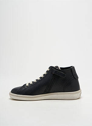 Baskets matière lisse bout rond noir KICKERS garçon