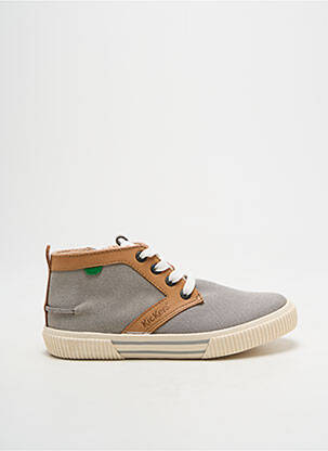 Baskets bout rond bout rond gris KICKERS garçon