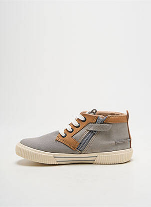 Baskets bout rond bout rond gris KICKERS garçon