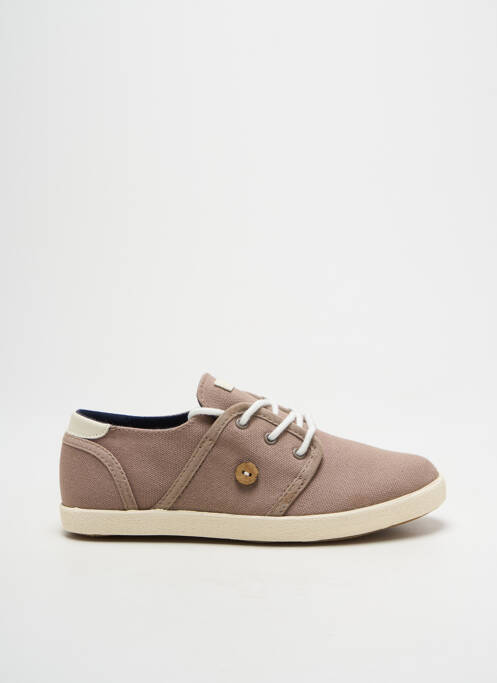 Baskets semelle amovible bout rond marron FAGUO enfant