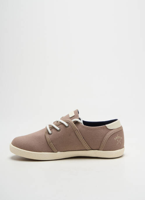 Baskets semelle amovible bout rond marron FAGUO enfant