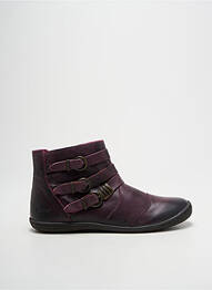 Bottines/boots matière lisse bout rond violet KICKERS fille