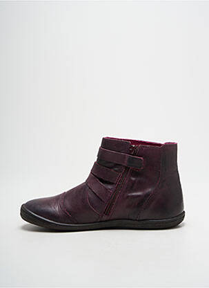 Bottines/boots matière lisse bout rond violet KICKERS fille