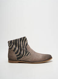 Bottines/boots tissage satiné chiquet beige KICKERS fille