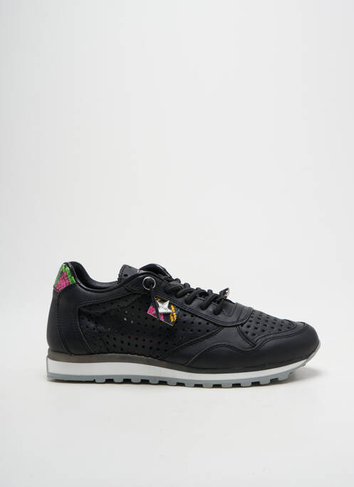 Baskets fermeture elastique talon plat jusqu'à 3cm noir CETTI femme