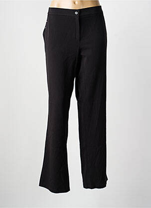 Pantalon droit tissage crêpe taille normale noir CHRISTINE LAURE femme