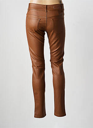 Jeans coupe slim stretch taille haute marron KALISSON femme