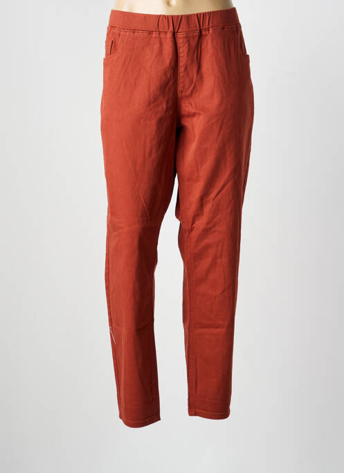 Pantalon slim taille élastique taille normale orange LA FIANCEE DU MEKONG femme
