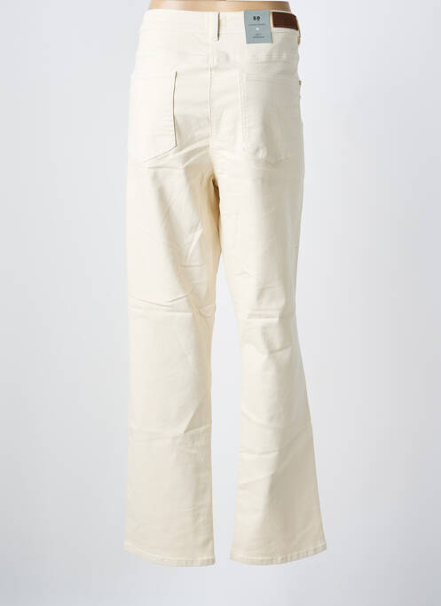 Jeans coupe droite stretch beige JULIE GUERLANDE femme