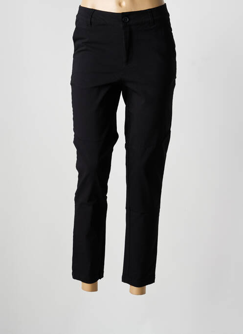Pantalon chino tissage popeline taille normale noir CULTURE femme