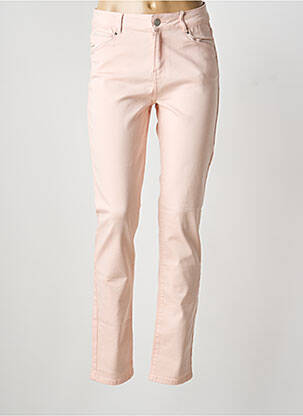 Pantalon slim tissage popeline taille normale rose DIANE LAURY femme