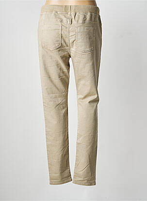 Pantalon slim taille élastique taille normale beige GEISHA femme