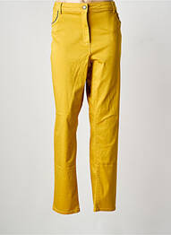 Pantalon droit stretch taille normale jaune DIANE LAURY femme