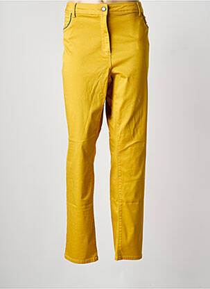 Pantalon droit stretch taille normale jaune DIANE LAURY femme