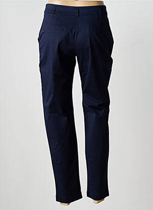 Pantalon chino tissage popeline taille normale bleu CHRISTINE LAURE femme
