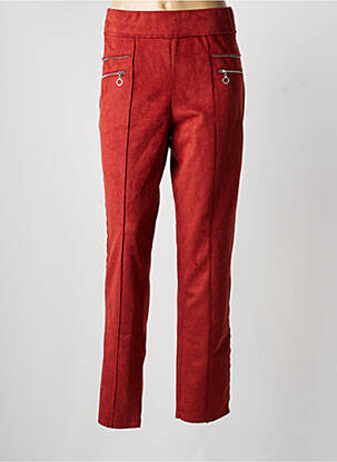 Pantalon slim taille élastique taille normale orange LILI & CAROLINE femme