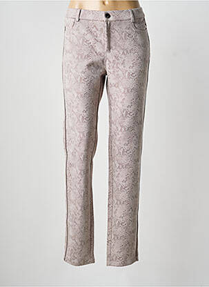 Pantalon slim tissage popeline taille normale gris BARILOCHE femme